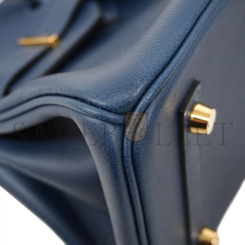 HERMÈS BIRKIN 29 EVERCOLOR SHOULDER BAG BLUE INDIGO (29*18*14cm)